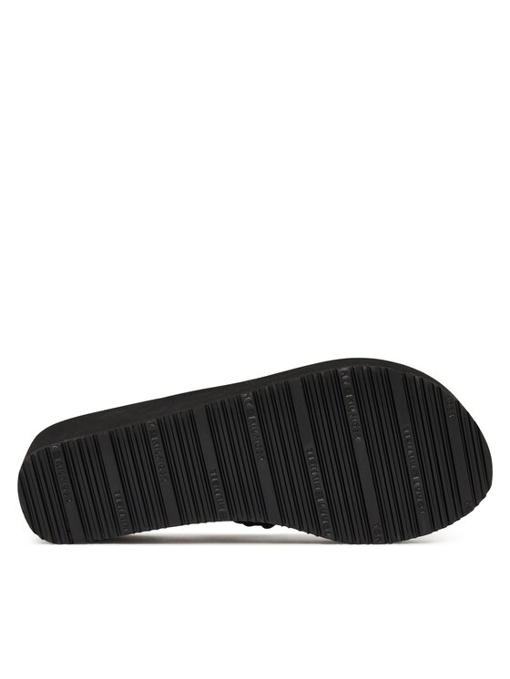 Tommy Hilfiger Japonke Tommy Hilfiger Th Wedge Braided Summer Sandal FW0FW09198 Črna