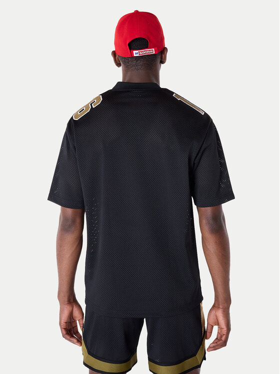 New Era New Era Футболка Saf49E Mesh Graphic Jersey 60596390 Чорний Regular Fit