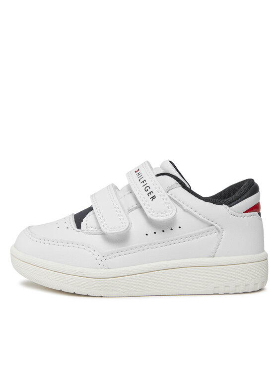 Tommy Hilfiger Laisvalaikio batai Tommy Hilfiger Stripes Low Cut Velcro Sneaker T1X9-33339-1355 M Balta