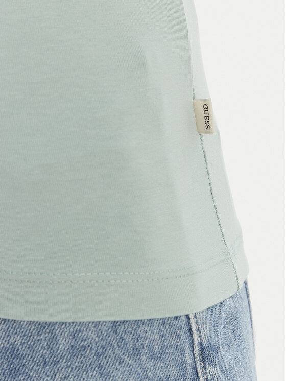 Guess Jeans Guess Jeans T-Shirt W4YI23 J1314 Πράσινο Regular Fit