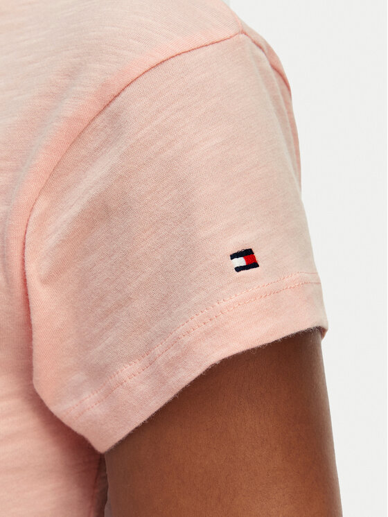 Tommy Hilfiger Tommy Hilfiger Camiseta WW0WW48702 Rosa claro Slim Fit