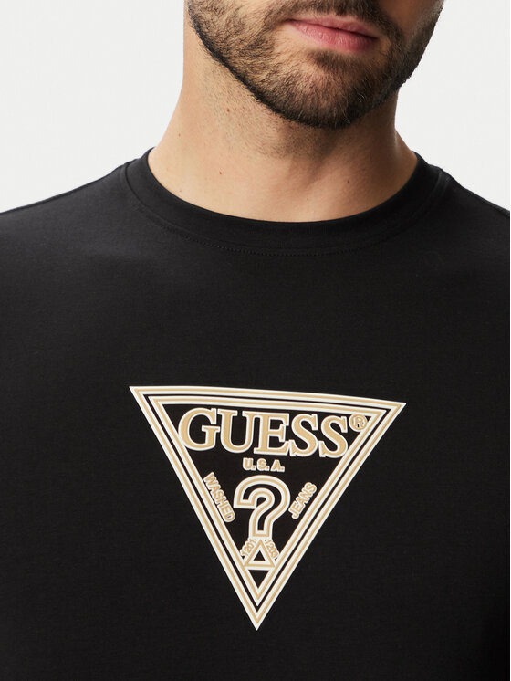 Guess Guess Футболка M6YI40 K4226 Чорний Slim Fit