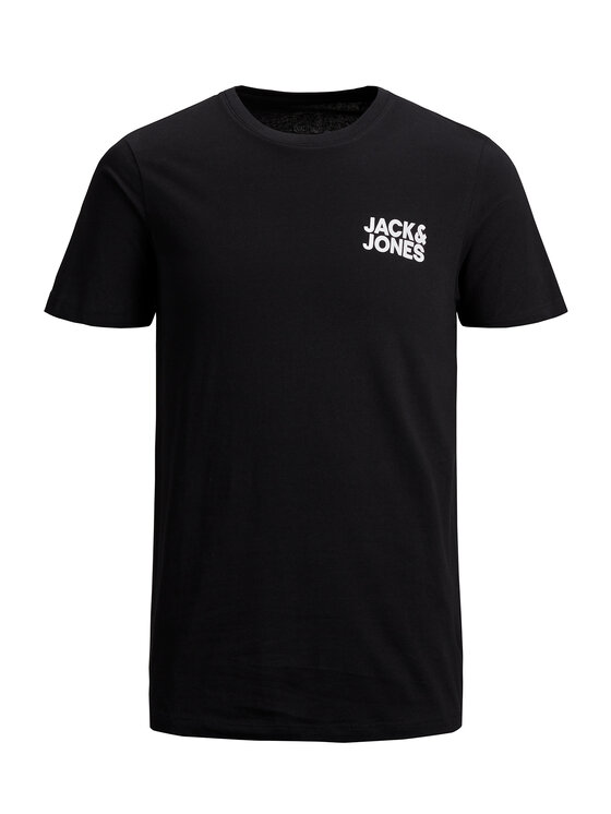 Jack & Jones Jack & Jones Комплект футболок Corp Logo 12191762 Чорний Slim Fit