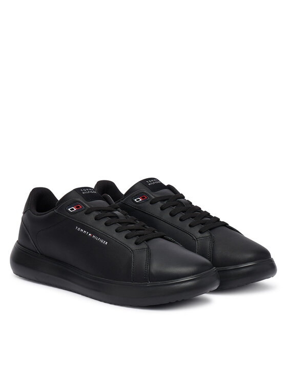 Tommy Hilfiger Laisvalaikio batai Tommy Hilfiger Light Chunky Leather Sneaker FM0FM06000 Juoda