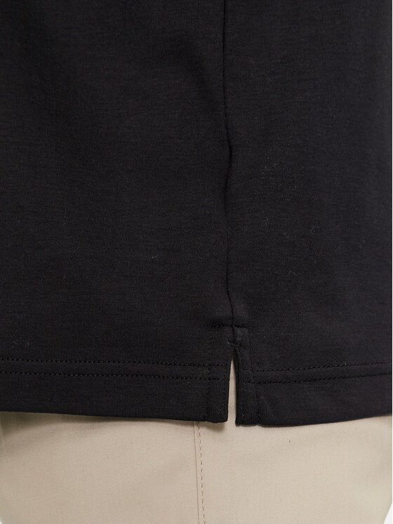 Calvin Klein Calvin Klein Polo marškinėliai Smooth Cotton Welt Zip Polo K10K112754 Juoda Regular Fit