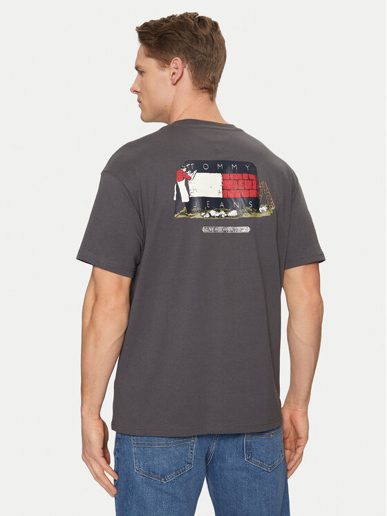 Tommy Jeans Tommy Jeans T-shirt Novelty DM0DM20351 Grigio Relaxed Fit