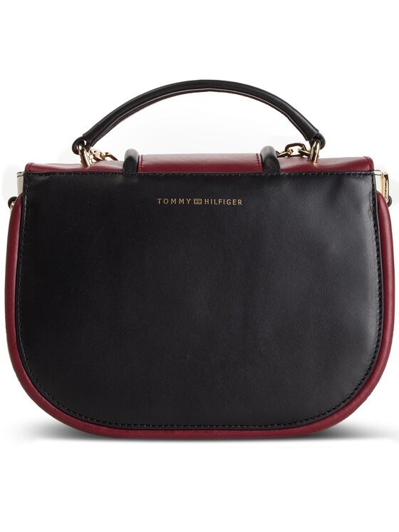 Tommy Hilfiger Τσάντα Tommy Hilfiger Fancy Th Leather Med Crossover AW0AW06119 Μπορντό