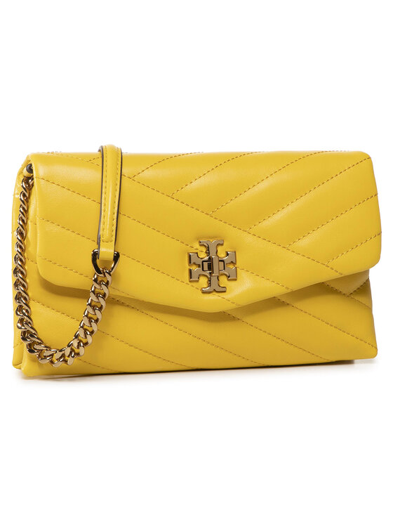 Tory Burch Τσάντα Tory Burch Kira Chevron Chain Wallet 64068 Κίτρινο