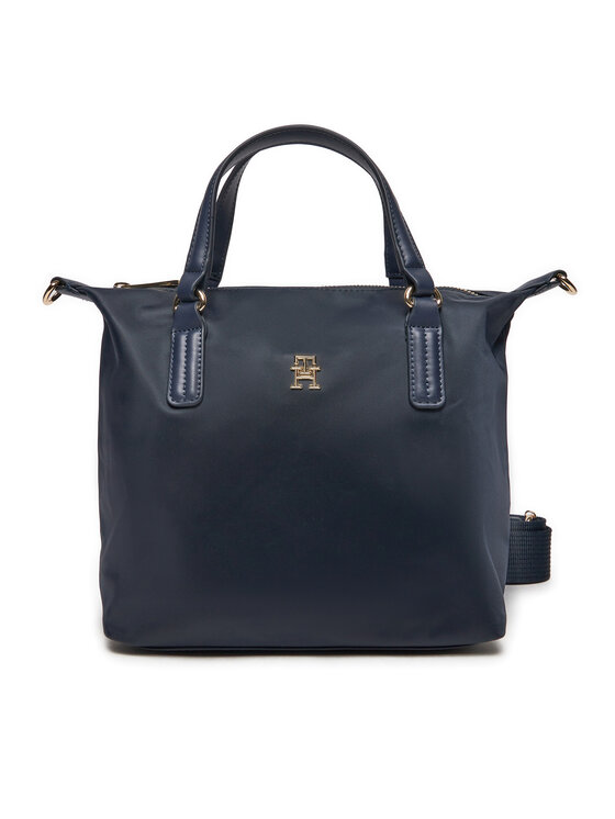 Tommy Hilfiger Rankinė Tommy Hilfiger Poppy Th Small Tote AW0AW15640 Tamsiai mėlyna