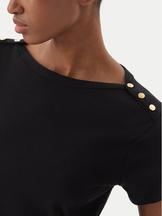 Tommy Hilfiger Tommy Hilfiger Camiseta WW0WW49250 Negro Slim Fit