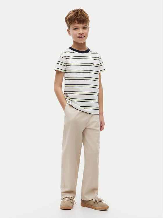 Tommy Hilfiger Tommy Hilfiger Camiseta Essential KB0KB06879 Crema Regular Fit