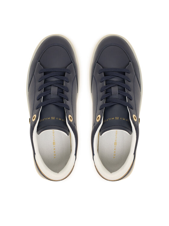 Tommy Hilfiger Sneakersy Tommy Hilfiger Th Chic Sneaker Elevated FW0FW09400 Granatowy