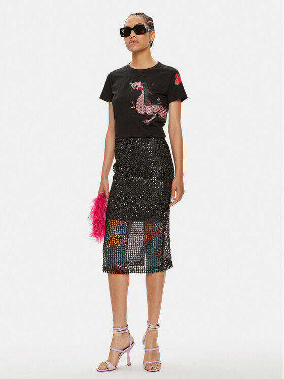 PINKO Pinko T-Shirt Quentin 100535 A1QT Μαύρο Regular Fit