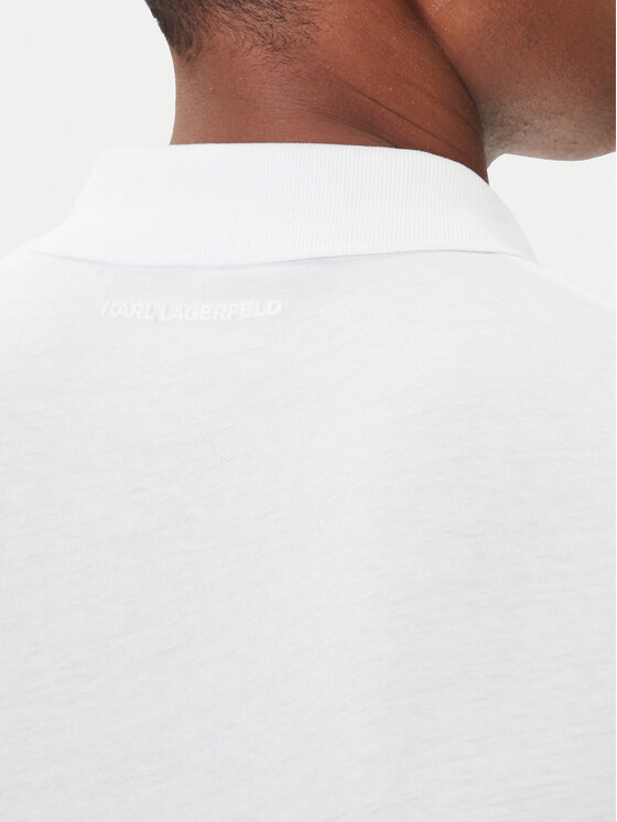 KARL LAGERFELD KARL LAGERFELD Pólóing 745710 500224 Fehér Regular Fit