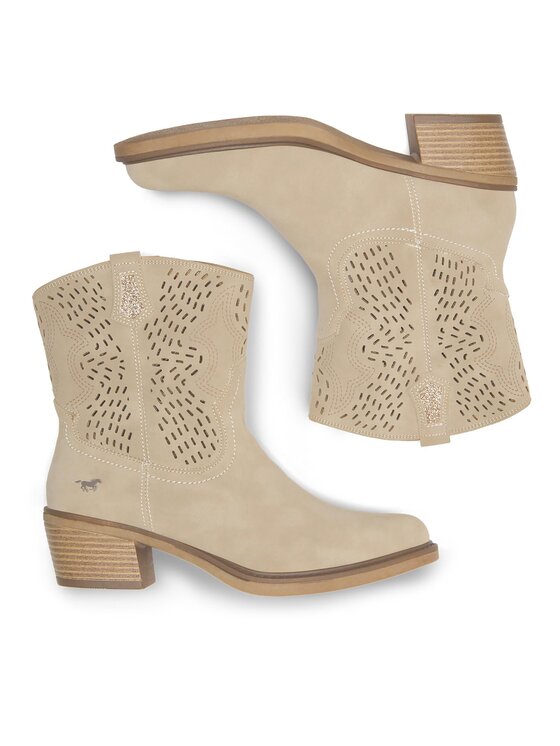 Mustang Kovbojské topánky Mustang 1478-506 Béžová
