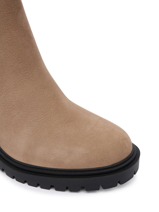 Tommy Hilfiger Botine Tommy Hilfiger Th Nubuck Chelsea Cleated Heel FW0FW09158 Bej