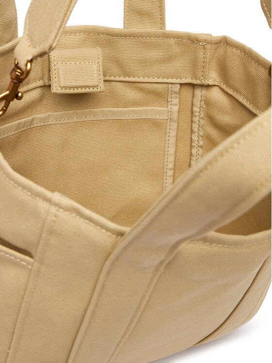 Calvin Klein Torbica Calvin Klein Webbing Strap Canvas Small Tote LV04F3384G Bež