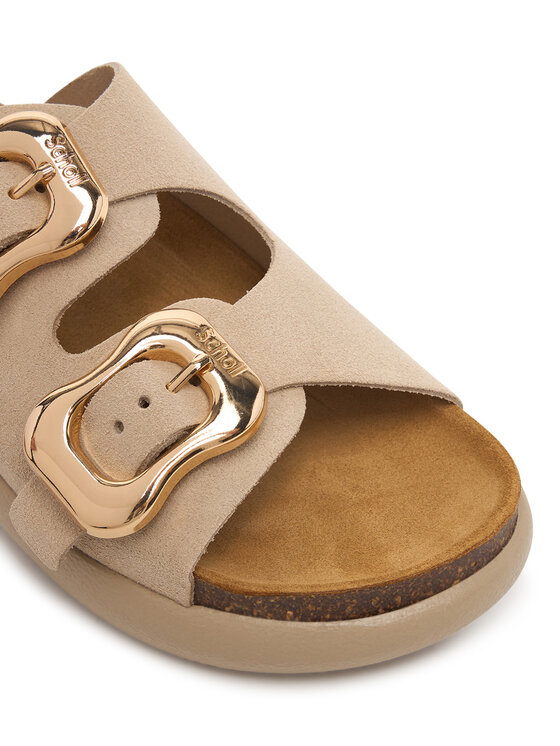 Scholl Шльопанці Scholl Flora 2 Straps Chunky F00812 Світло-бежевий