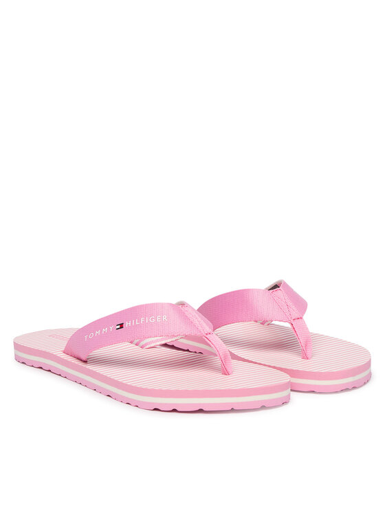 Tommy Hilfiger Žabky Tommy Hilfiger Th Ithaca Stripe Summer Sandal FW0FW09192 Růžová