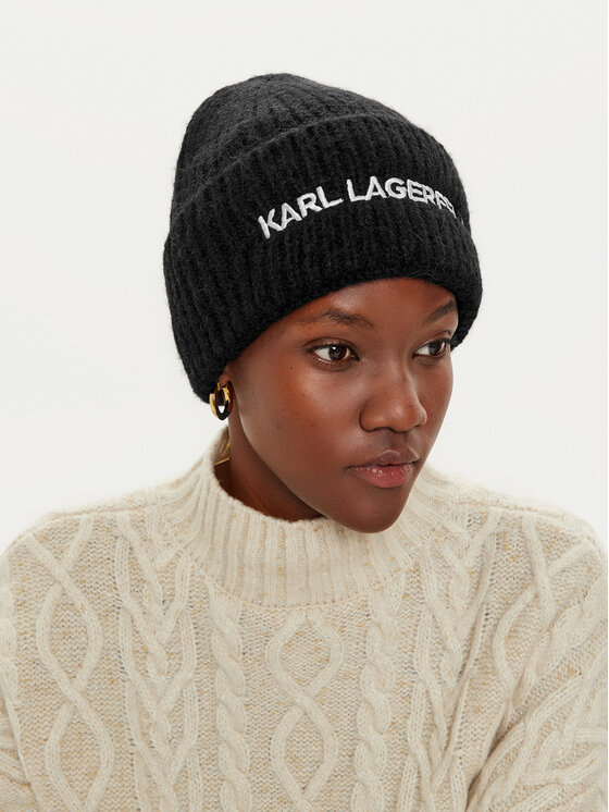 KARL LAGERFELD Čiapka KARL LAGERFELD 246W3411 Čierna