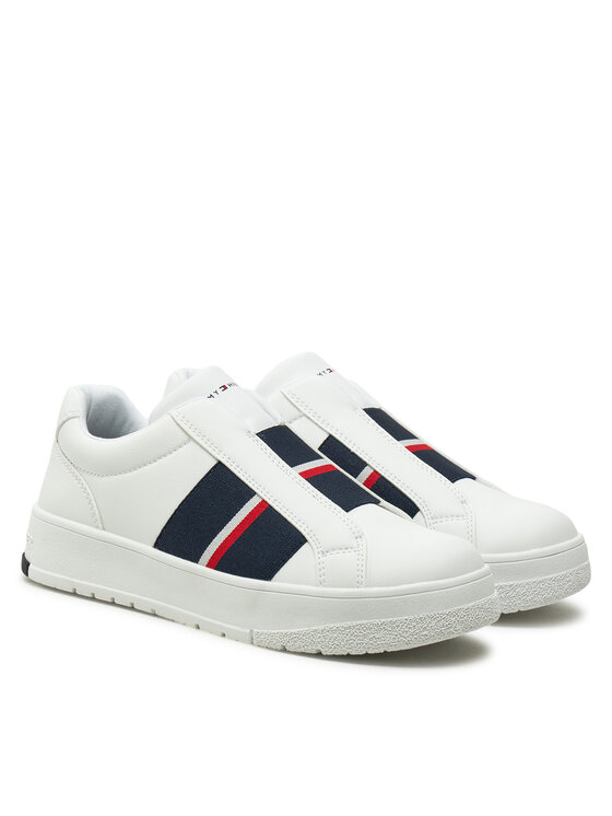 Tommy Hilfiger Sneakersy Tommy Hilfiger Low Cut Sneaker T3X9-33858-1355 S Biela