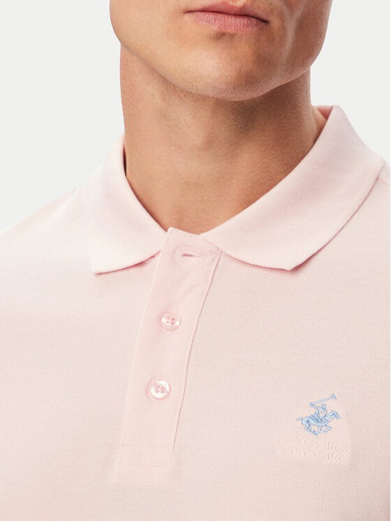 Beverly Hills Polo Club Beverly Hills Polo Club Поло P-SS26M-P42560_BBU Світло-рожевий Regular Fit