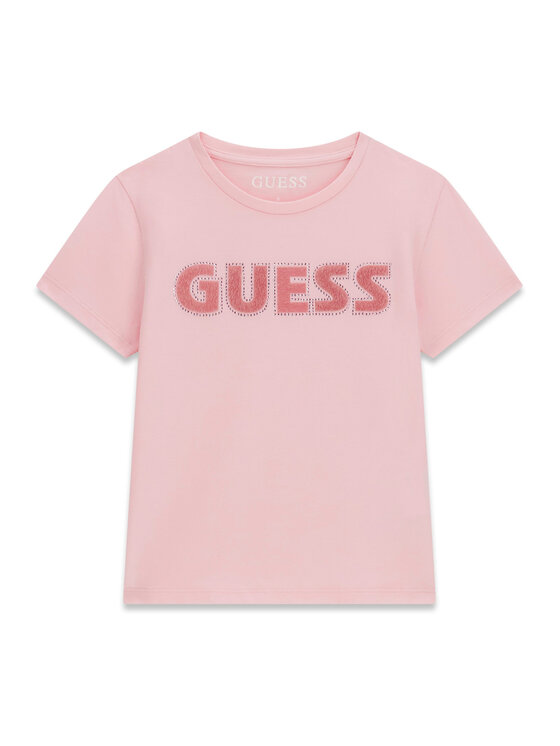 Guess Guess Футболка J6YI12 2K4421 Рожевий Regular Fit