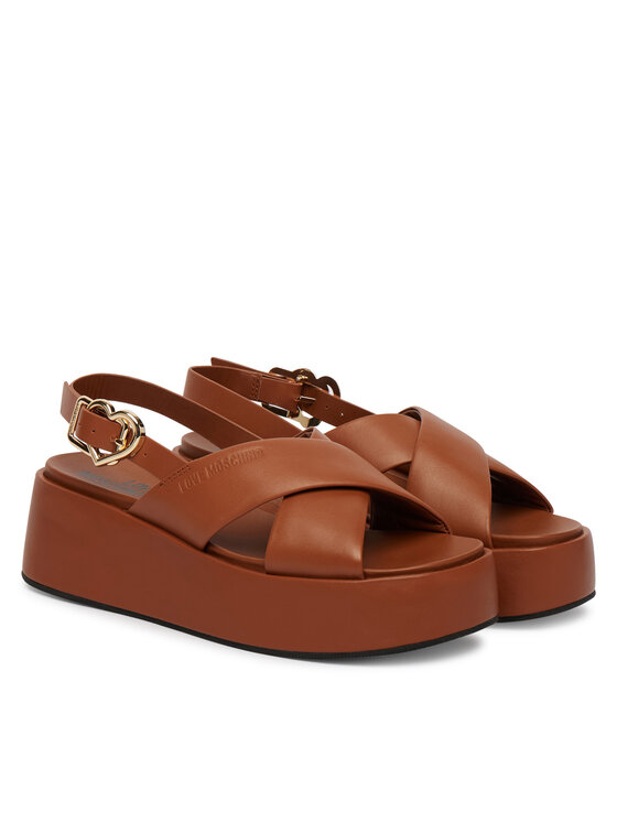 LOVE MOSCHINO Sandale LOVE MOSCHINO JA16137I0OIA0200 Smeđa