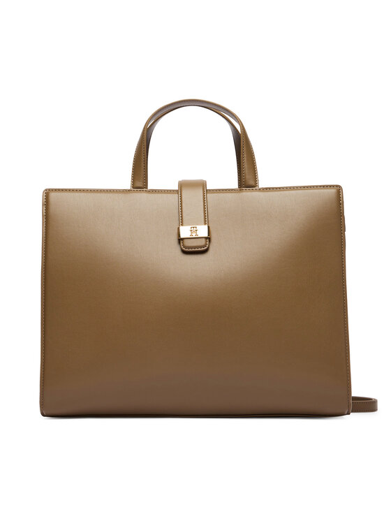 Tommy Hilfiger Torbica Tommy Hilfiger Th Heritage Satchel AW0AW18287 Smeđa