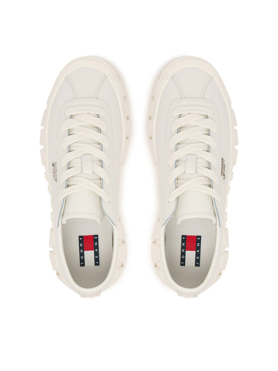 Tommy Jeans Sneakers Tommy Jeans Tjw Platform Sneaker Leather Lc EN0EN03165 Alb