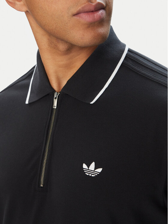 adidas adidas Polo 3 Stripes Engineered Rib Long Sleeve Polo KE4133 Negro Regular Fit