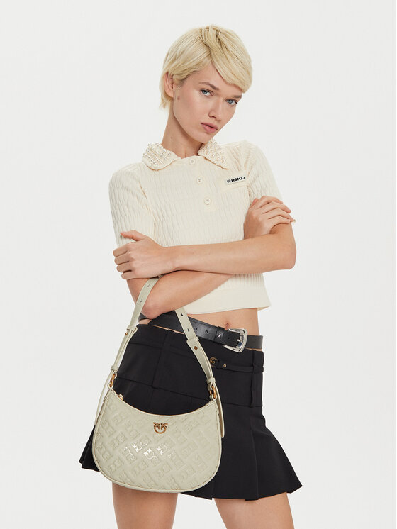 PINKO Сумка PINKO Half Moon Mini Fl AI 24-25 PLTT 102790 A1YB Кремовий