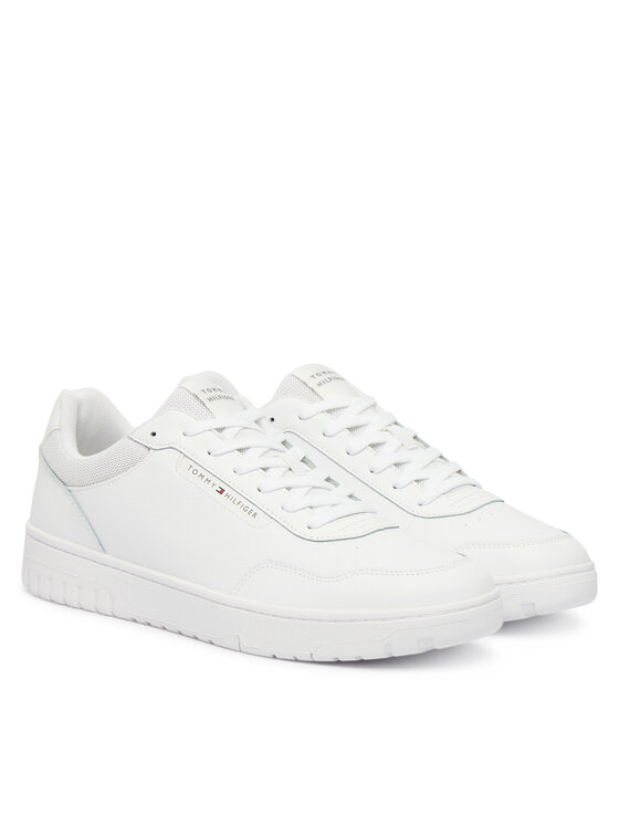Tommy Hilfiger Sneakersy Tommy Hilfiger Th Basket Core Lite Lth FM0FM05713 Biela
