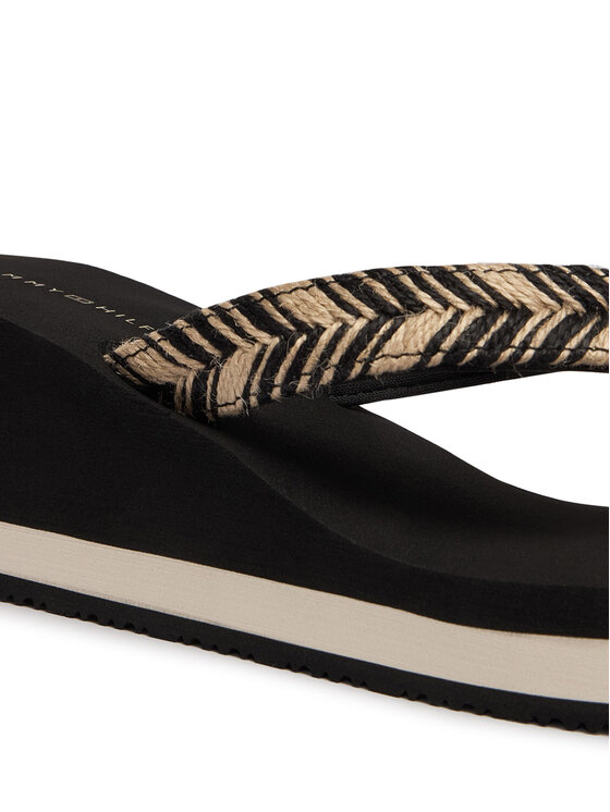 Tommy Hilfiger Flip flop Tommy Hilfiger Rope Strap FW0FW09197 Negru