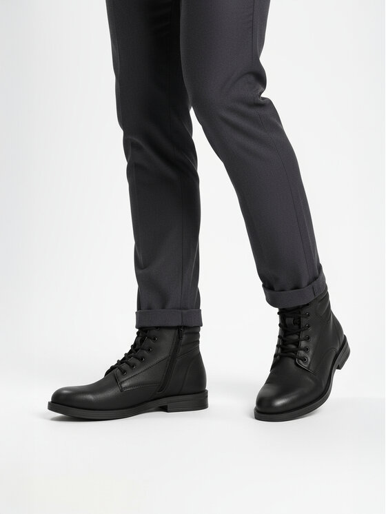 Lanetti Kotníková obuv Lanetti CEO-ERIE-02S MI08 Černá