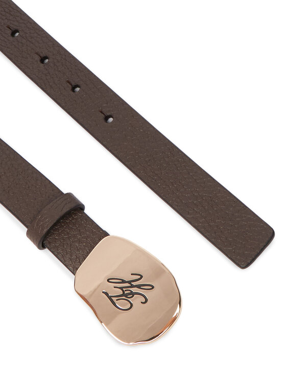 Tommy Hilfiger Cinturón Tommy Hilfiger Th Plaque 2.5 Pebble AW0AW19152 Marrón