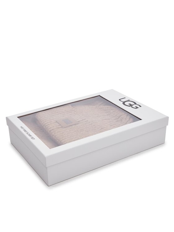 Ugg Set šal + kapa Ugg W Chunky Rib Knit Set 20270 Rjava