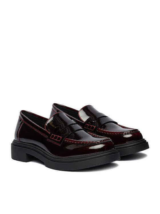 JENNY Loafersy JENNY CEO-Y82537-1 Bordowy