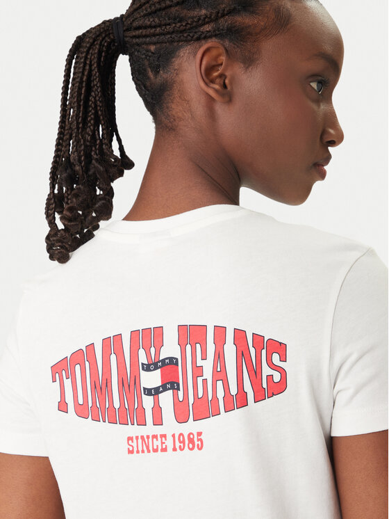 Tommy Jeans Tommy Jeans Camiseta Wavy Flag DW0DW22274 Blanco Regular Fit