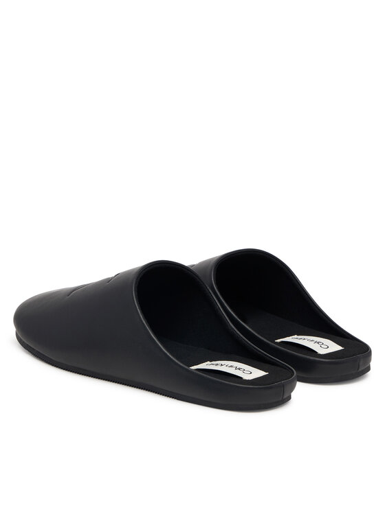 Calvin Klein Bačkory Calvin Klein Home Slipper Mule Lth HM0HM02279 Černá
