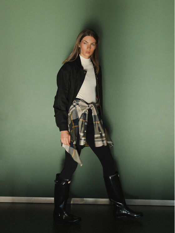 Hunter Hunter Демісезонна куртка Leith HARW0065251 Чорний Oversize