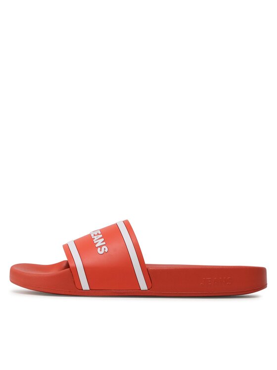 Tommy Jeans Šľapky Tommy Jeans Tjm Pool Slide EM0EM01229 Oranžová