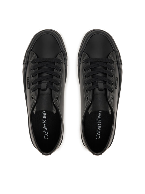 Calvin Klein Superge Calvin Klein Vulc Flatf Lace Up Lth YW0YW01932 Črna