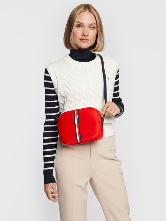 Tommy Hilfiger Rankinė Tommy Hilfiger Poppy Crossover Corp AW0AW11334 Raudona