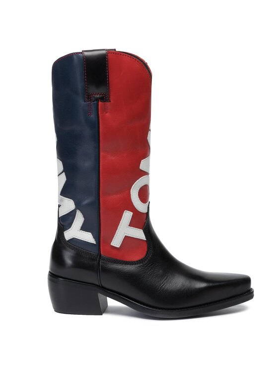 Tommy Jeans Bokacsizma Tommy Jeans Heritage Cowboy Boot EN0EN000621 Fekete