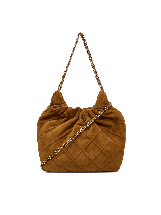 Tory Burch Сумка Tory Burch Fleming Suede Mini Hobo Bag 166066 Коричневий