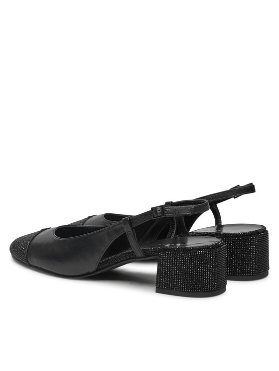 Tory Burch Туфлі Tory Burch Cap-Toe Pave Singback Pump 160256 Чорний