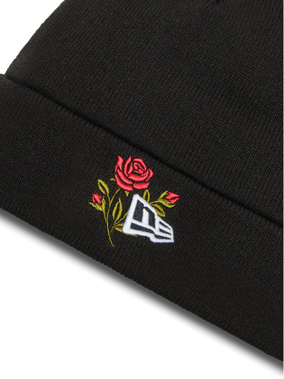New Era Шапкa New Era Rose Icon Cuff Knit Beanie 60580728 Чорний