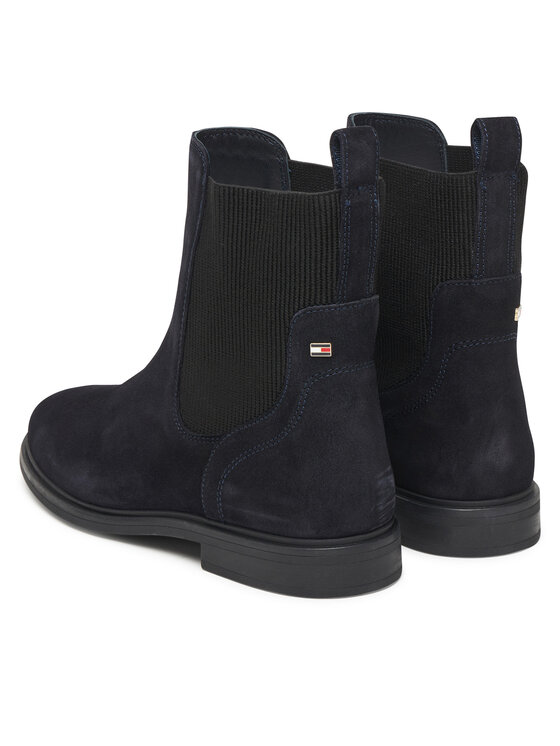 Tommy Hilfiger Štibletai Tommy Hilfiger Flag Boot FW0FW08780 Tamsiai mėlyna