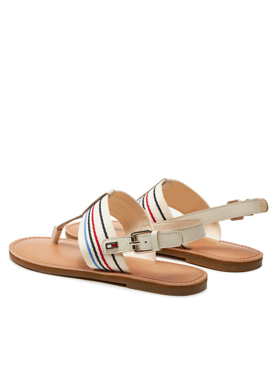 Tommy Hilfiger Sandale Tommy Hilfiger Flat Sandal Stripes FW0FW07924 Bej